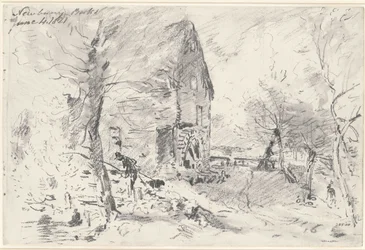 Watermolen bij Newbury (potlood)